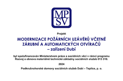 Modernizace požárních uzávěrů - Dubí Na Výšině